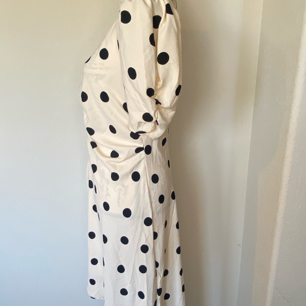 a new day Cream and black Polka Dots High Low Dress NWT - Picture 11 of 11